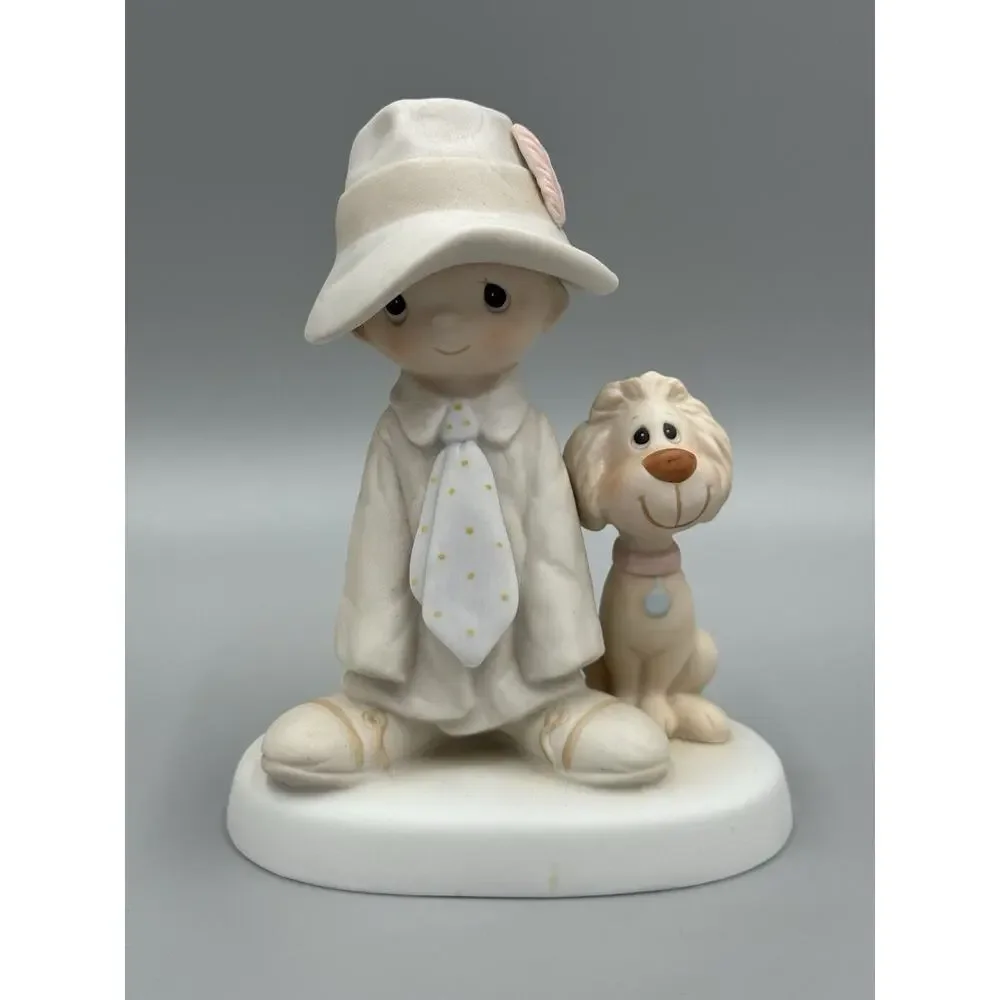1980 Precious Moments Dress Up In Dads Duds Porcelain Figurine E-5212